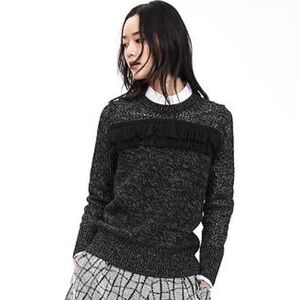 Banana Republic Mixed Stitch Fringe Crew Pullover